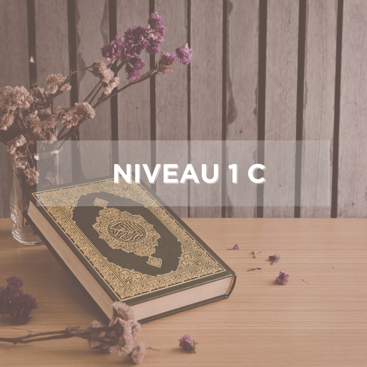 coran fermé fleur violette niveau 1C