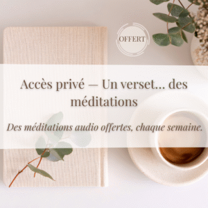 UN verset, DES méditations