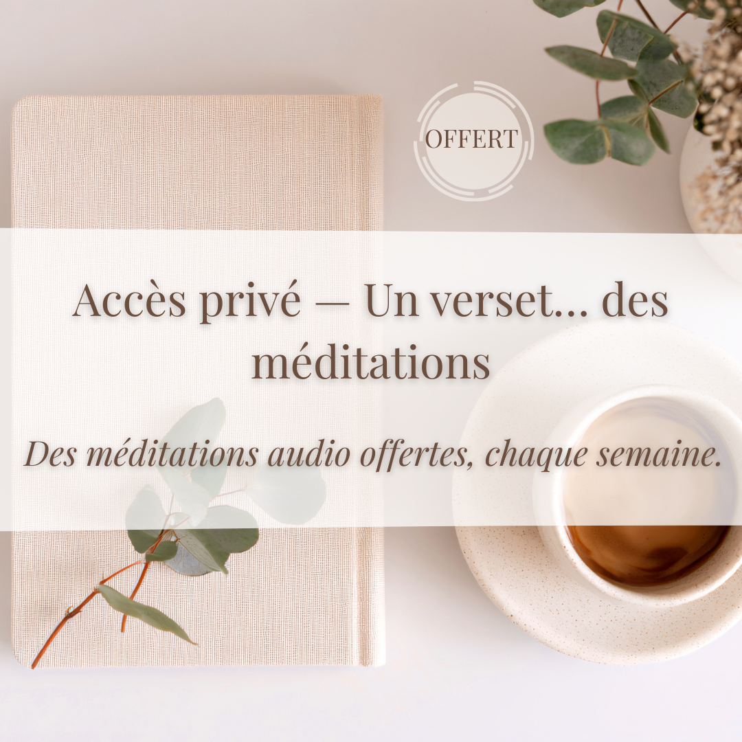 UN verset, DES méditations